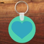 Blauw hart sleutelhanger (Voorkant)
