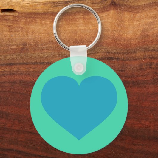 Blauw hart sleutelhanger (Voorkant)