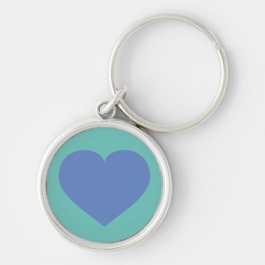 Blauw hart sleutelhanger (Voorkant)