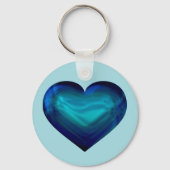 Blauw hart sleutelhanger (Voorkant)