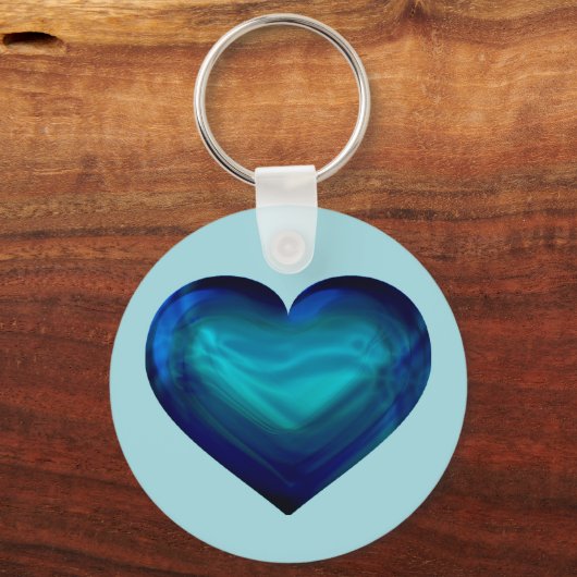 Blauw hart sleutelhanger (Voorkant)