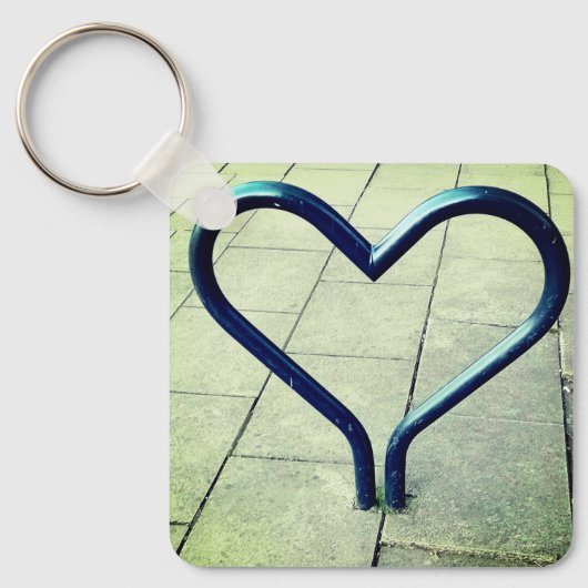 Blauw hart sleutelhanger (Voorkant)