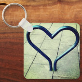 Blauw hart sleutelhanger (Voorkant)