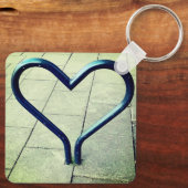 Blauw hart sleutelhanger (Achterkant)