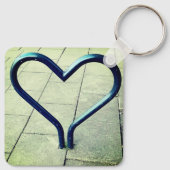 Blauw hart sleutelhanger (Achterkant)