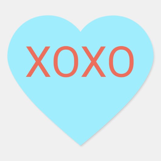 Blauw hart Snoep Sticker (Voorkant)