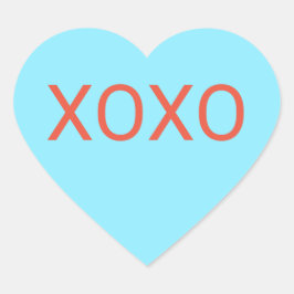 Blauw hart Snoep Sticker