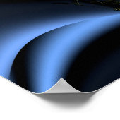 Blauw Hart Spiraal Poster (Hoek)