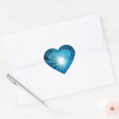 Blauw Hart sticker hartvorm (Envelop)