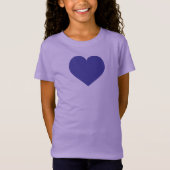 Blauw hart T-shirt (Voorkant)