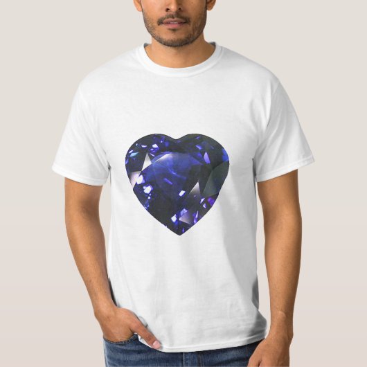 Blauw hart t-shirt (Voorkant)