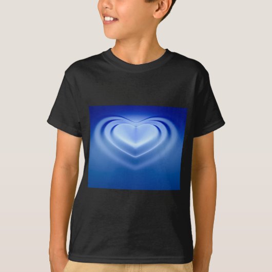 Blauw hart t-shirt (Voorkant)