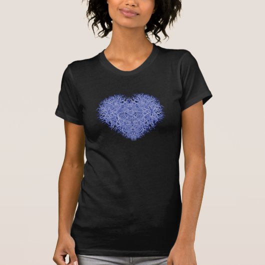 Blauw hart t-shirt (Voorkant)