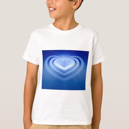 Blauw hart t-shirt (Voorkant)