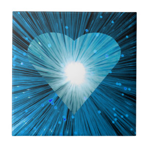 Blauw hart tegeltje