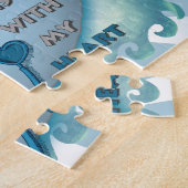 Blauw hart uitzonderlijke verpleegkundige legpuzzel (Zijkant)