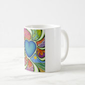Blauw hart van de liefde mok. koffiemok (Voorkant rechts)