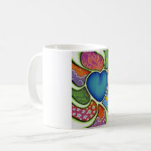 Blauw hart van de liefde mok. koffiemok (Voorkant links)