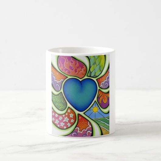 Blauw hart van de liefde mok. koffiemok (Center)