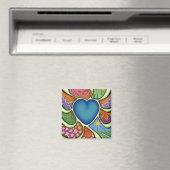 Blauw hart van liefde magneet (Insitu (Vaatwasser))