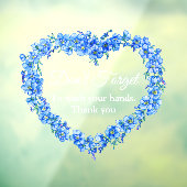 Blauw hart vergeet me niet je handen te wassen raamsticker (Vel 3)