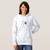 Blauw Hart Vlinder Hoodie (Voorkant volledig)