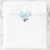 Blauw Hartblad Boom Trouwzegel Hart Sticker (Tas)