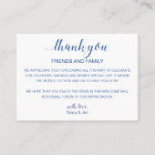 Blauw Hartelijk dank voor cadeaubonnen voor winkel Plaatskaartje (Voorkant)