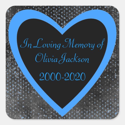 blauw hartgevoel sticker (Voorkant)