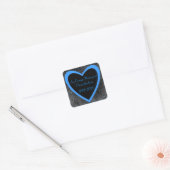 blauw hartgevoel sticker (Envelop)