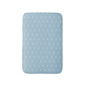 Blauw Hartjes Patroon Badmat (Voorkant Verticaal)
