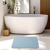 Blauw Hartjes Patroon Badmat