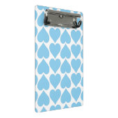 Blauw Hartjes Patroon, Romantisch, Liefde Mini Klembord (Schuin)