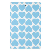 Blauw Hartjes Patroon, Romantisch, Liefde Mini Klembord (Achterkant)