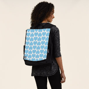 Blauw Hartjes Patroon, Romantisch, Liefde Rugtassen