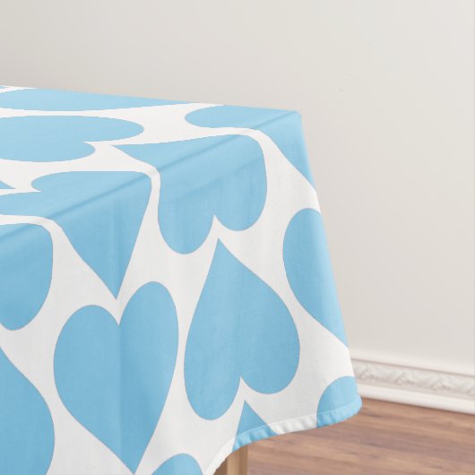 Blauw Hartjes Patroon, Romantisch, Liefde Tafelkleed (Voorbeeld)