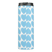Blauw Hartjes Patroon, Romantisch, Liefde Thermosbeker (Achterkant)