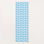 Blauw Hartjes Patroon, Romantisch, Liefde Yogamat (Achterkant)