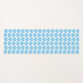 Blauw Hartjes Patroon, Romantisch, Liefde Yogamat (Voorkant (horizontaal))