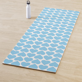 Blauw Hartjes Patroon, Romantisch, Liefde Yogamat