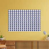 Blauw Hartpatroon Canvas Afdruk (Insitu (Woonkamer))