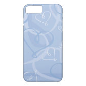 Blauw hartpatroon Case-Mate iPhone case (Achterkant)