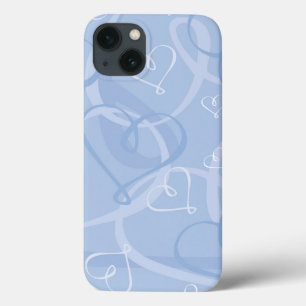 Blauw hartpatroon Case-Mate iPhone case
