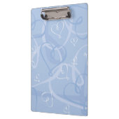 Blauw hartpatroon klembord (Links)