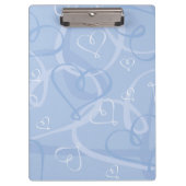 Blauw hartpatroon klembord (Voorkant)