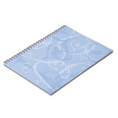 Blauw hartpatroon notitieboek (Linkerzijde)