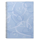 Blauw hartpatroon notitieboek (Voorkant)