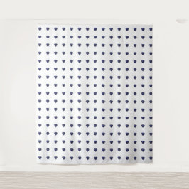 Blauw Hartpatroon Wandkleed