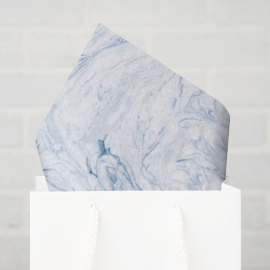 Blauw Haven Marmer Tissuepapier (Cadeauzakje)