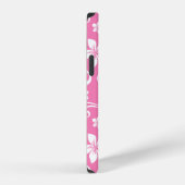 BLAUW HAWAÏ (BUBBELGUM ROZE) iPhone HOESJE (Rechterkant)